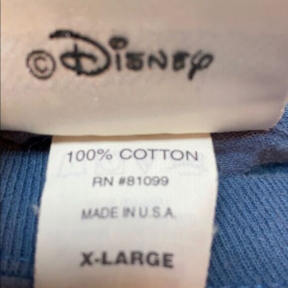 Vintage Disney Las Vegas Nevada T-Shirt X-Large 100% Cotton Blue Made In USA - Picture 4 of 4